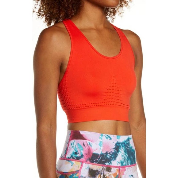 NWT Sweaty Betty Compression Stamina Sports Bra In Red Seamless Medium XS - Picture 2 of 7
